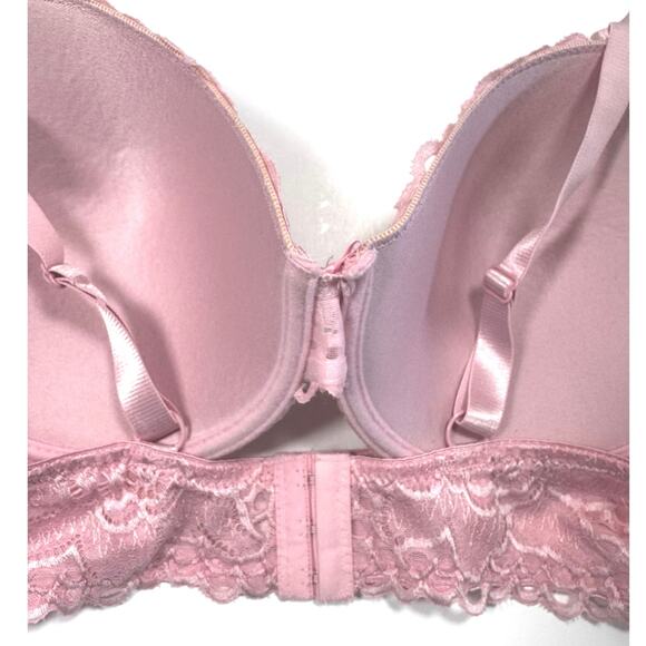 French Affair Women’s 40D Pink Floral Lace Bra Underwire Lightly Padded - Picture 5 of 7